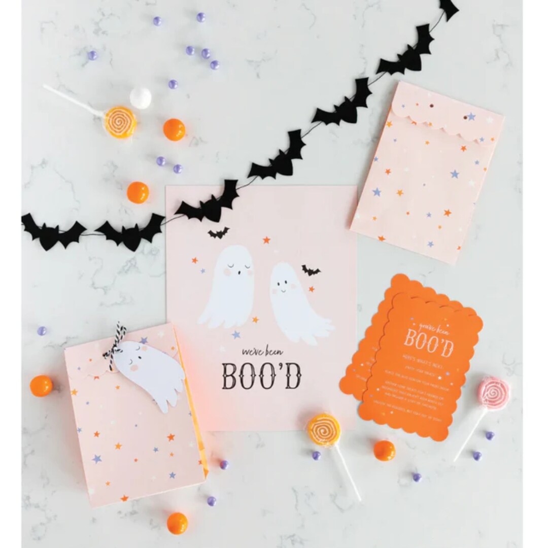 Halloween You’ve Been Boo’d Party Kit Treat Bags, Boo Cards, Signs & Bat Banners Gift Set