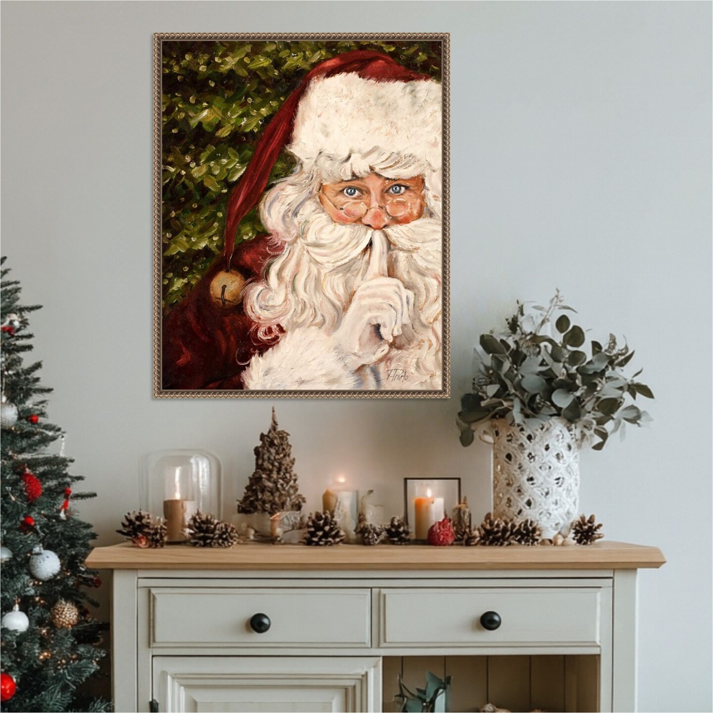 Secret Santa by Patricia Pinto Framed