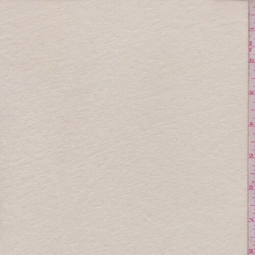 Cream Slub Cotton/Linen Jersey Knit Fabric By the Yard