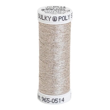 Sulky 30 Wt. Poly Sparkle™ Thread - Off White with Silver Sparkle - 290 yd. Spool