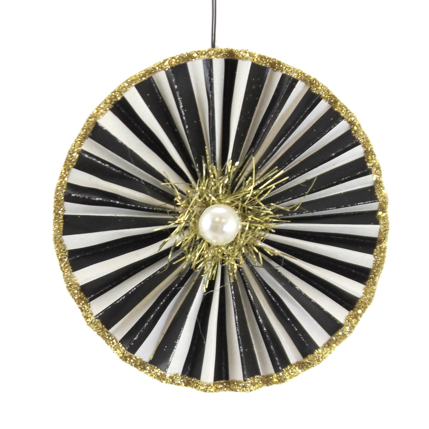 Bethany Lowe 5.5 Inch All Hallows Eve Rosette Set / 3 Halloween Tree Ornament , Ornament Feather Tree Halloween