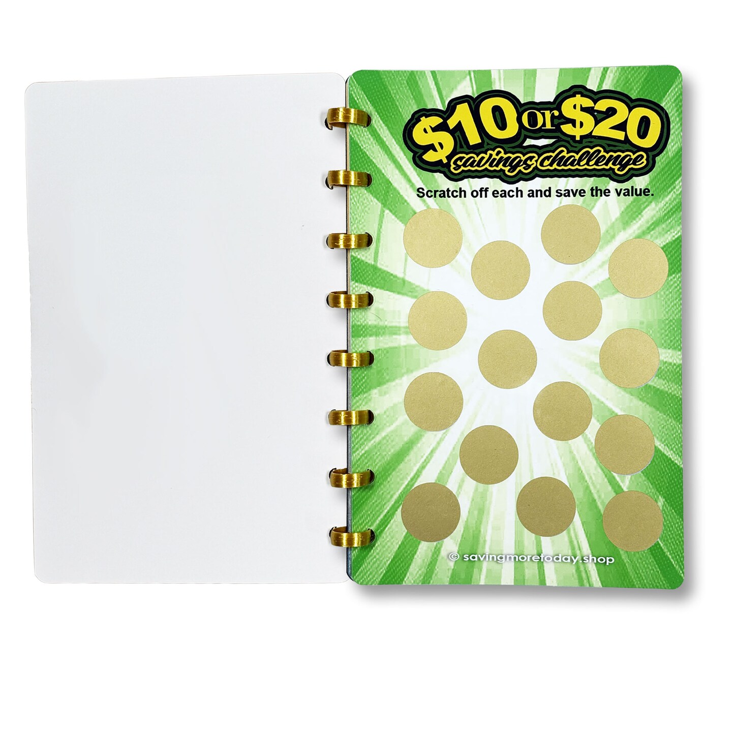 A5 size Binder with 10 Pages of Savings Challenges!!! Great saving