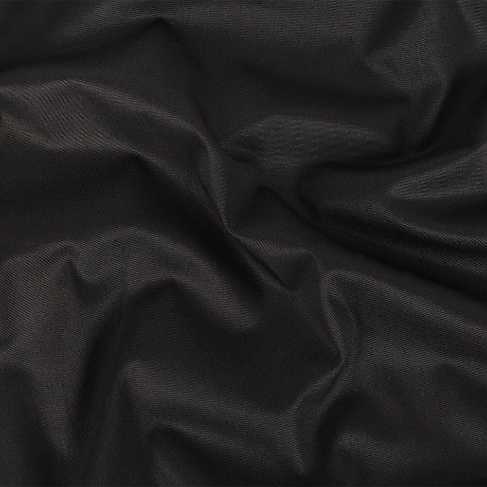 1 Yard Black Stretch Cotton Twill Fabric Crisp Durable Versatile Workwear