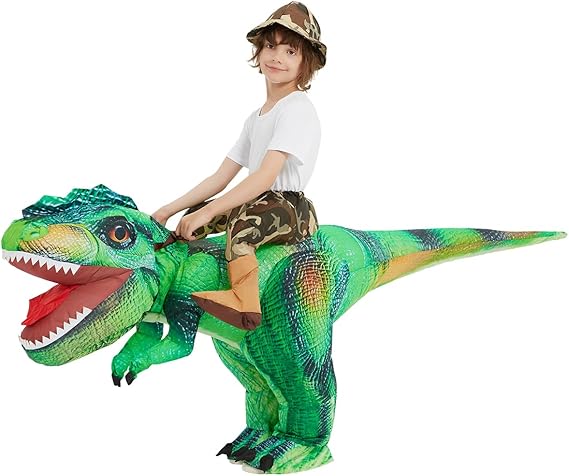 GOOSH Inflatable Dinosaur Costume Kids and Adults Funny Blow Up Dino T Rex Costumes