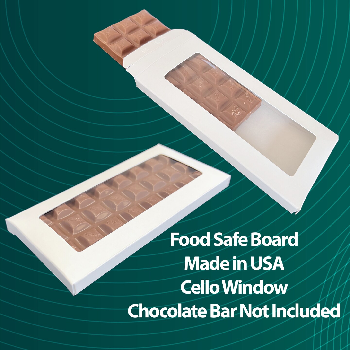 Made in USA - Empty (Fillable) Chocolate Bar Boxes - Bulk pack 250 Boxes
