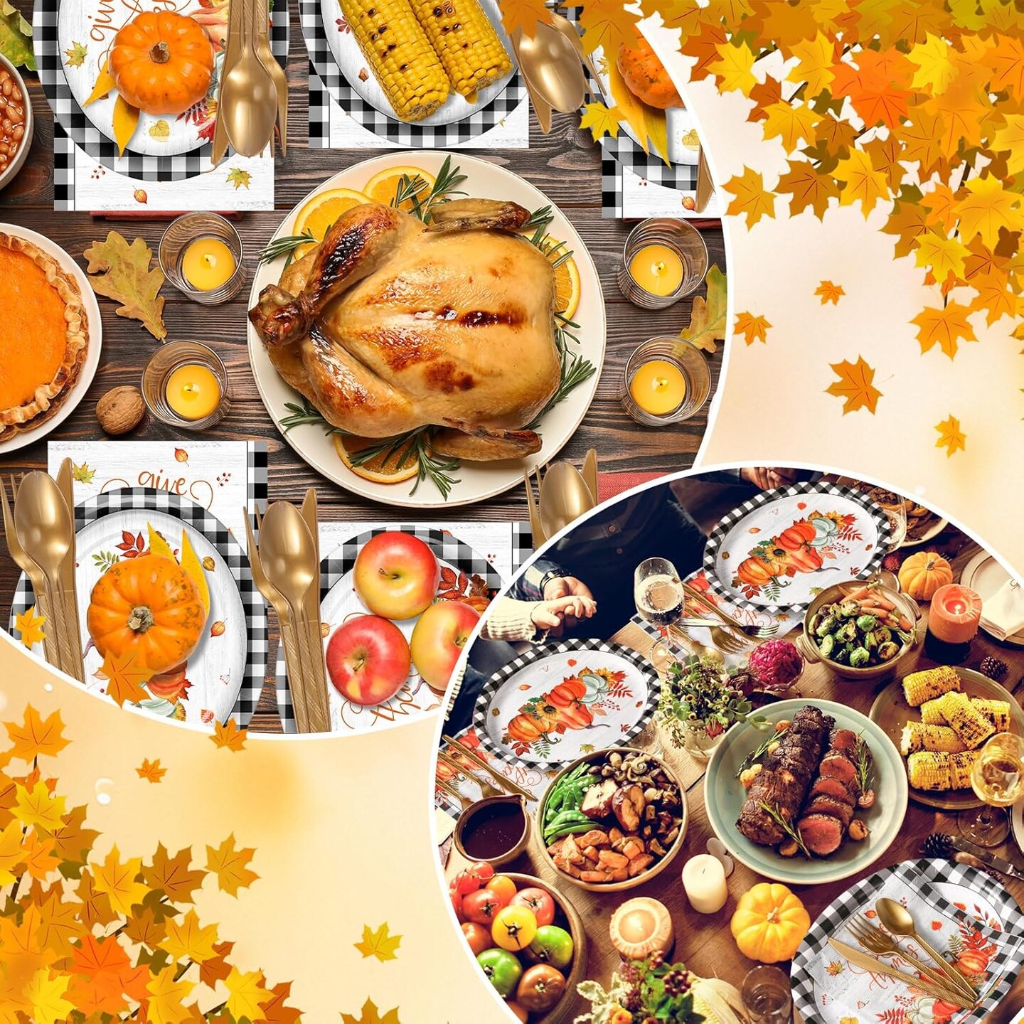 350 Pcs Thanksgiving Party Supplies