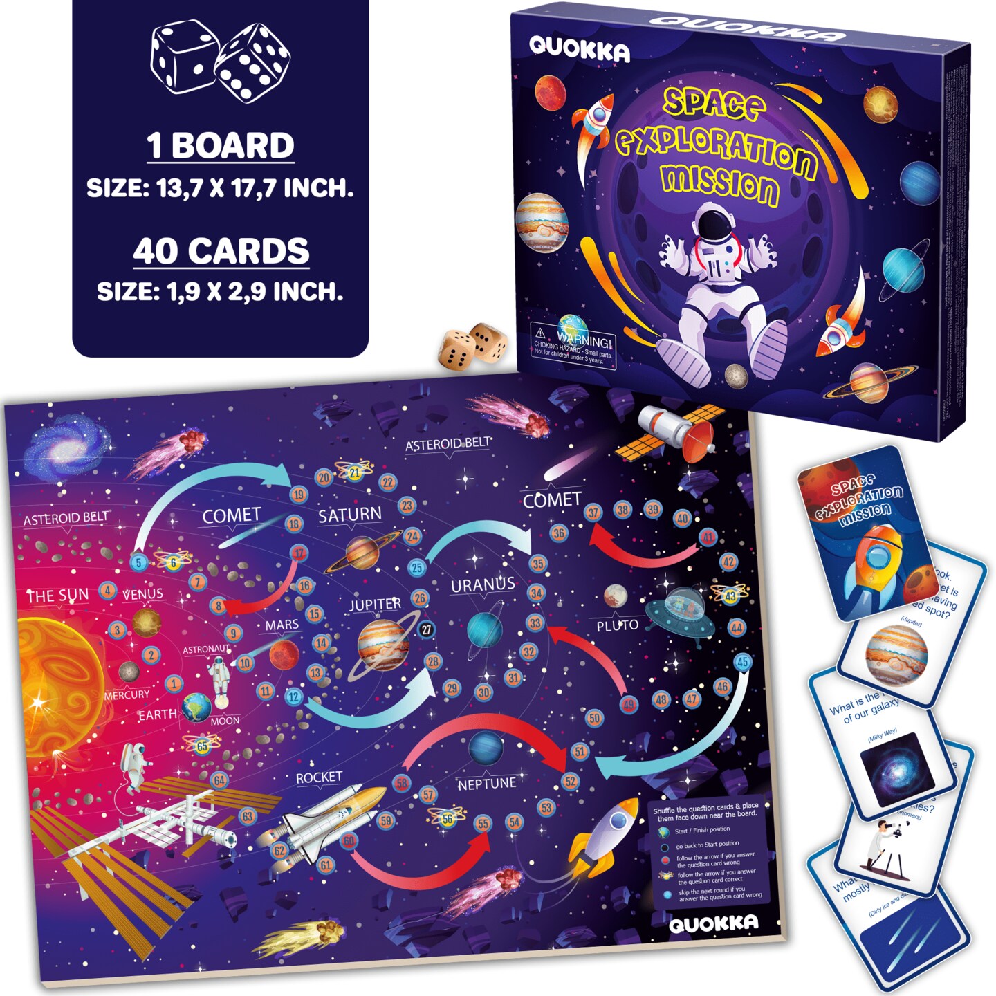 3x Set Learning Board Games for Kids | Trivia Cards