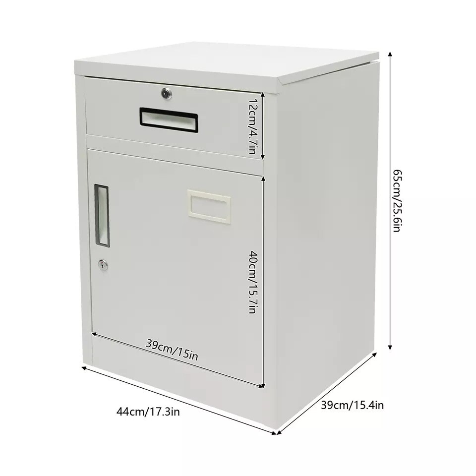 Filing Cabinet for Office Metal with Lock Vertical File Storage Cabinet w/Drawer