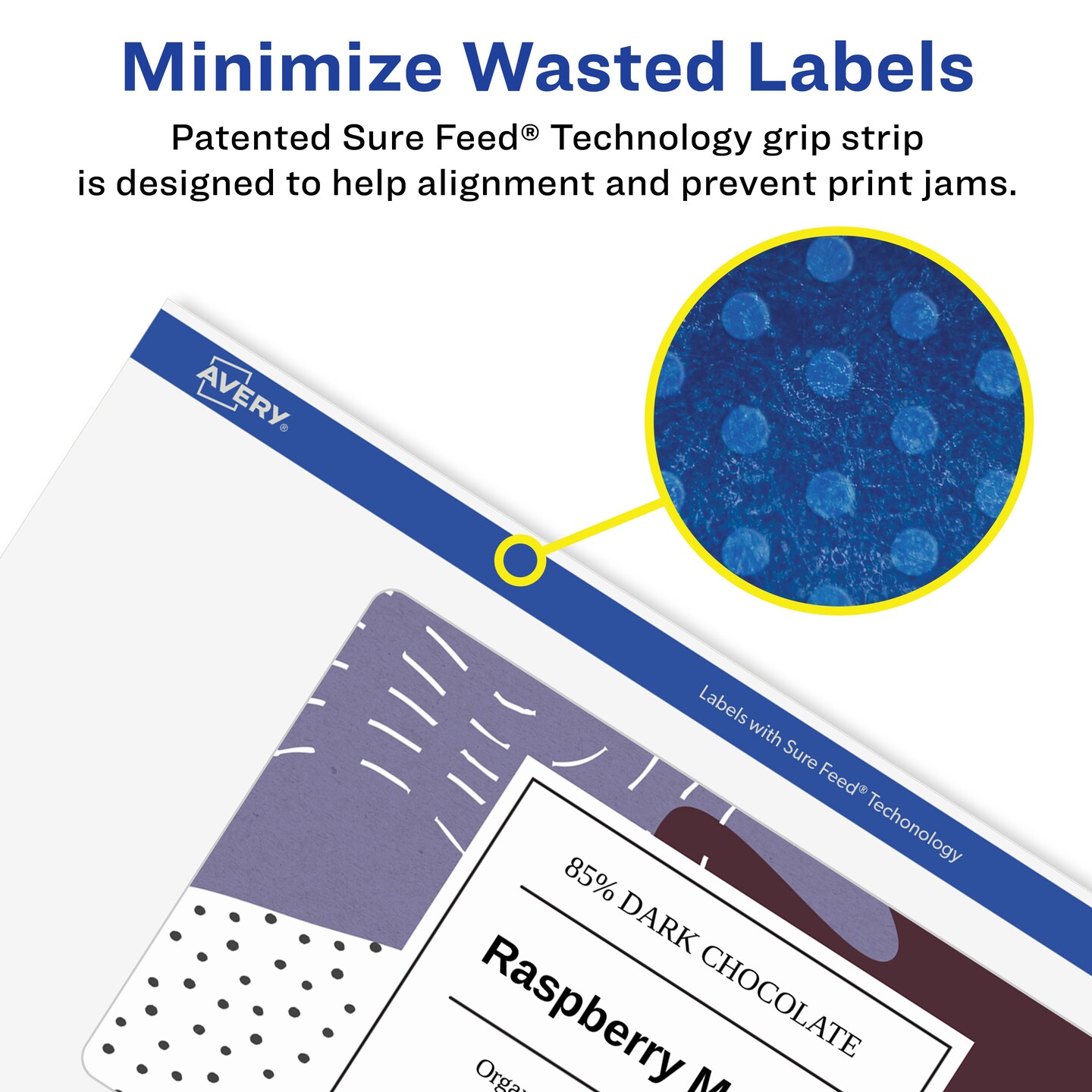 Avery Matte White Removable Rectangle Labels with Sure Feed Technology, Print-to-the-Edge, 4&#x22; x 6&#x22;