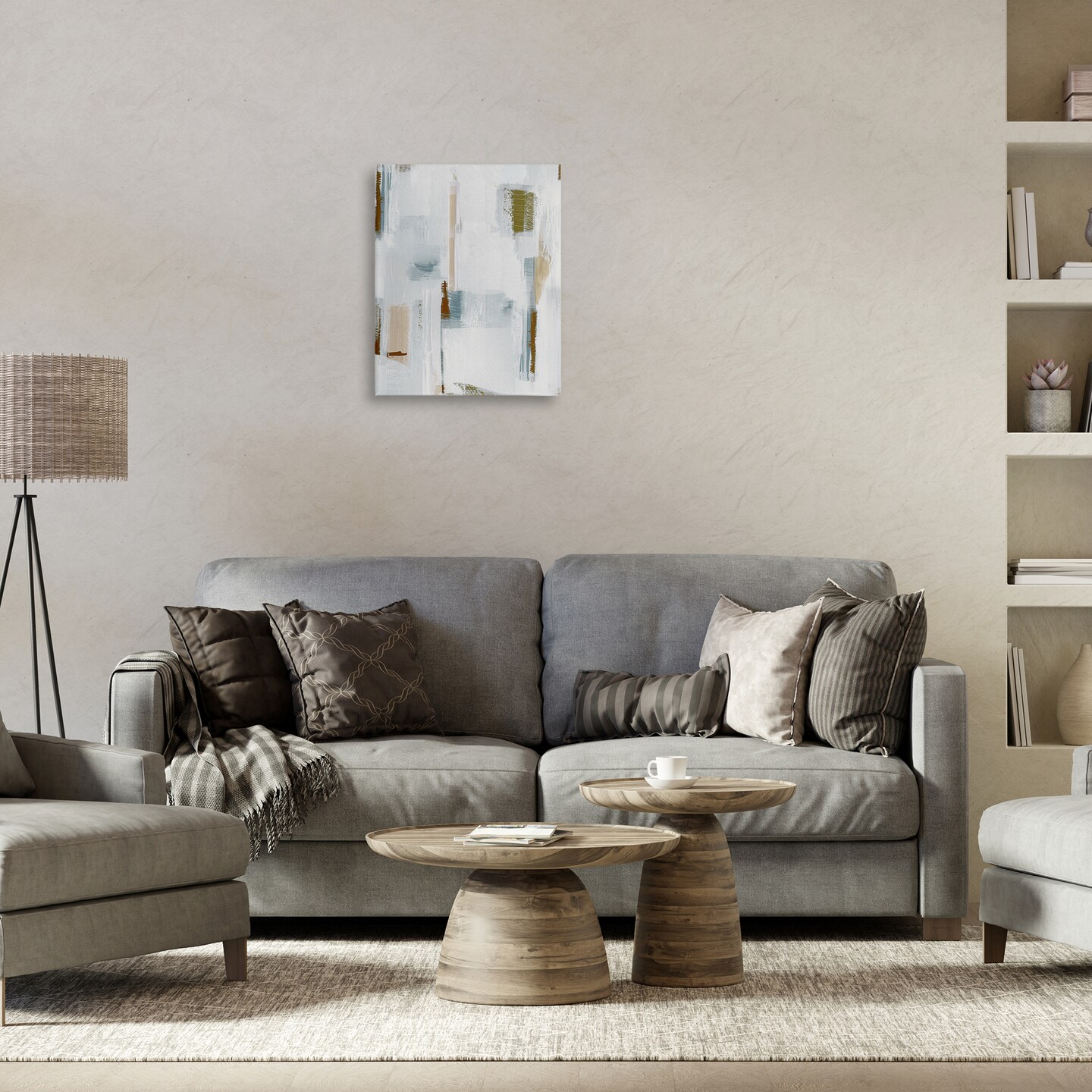 Stupell Industries Abstract with Subtle Forms Canvas Wall Art Design by Susan Jill