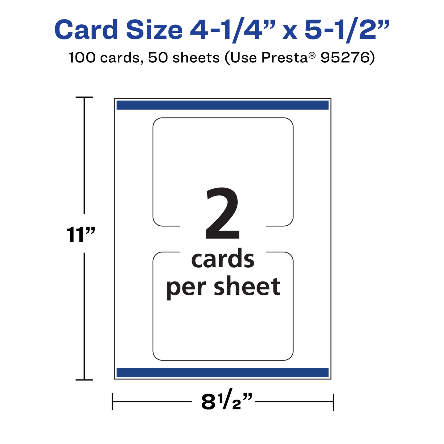 Avery 4-1/4&#x22; x 5-1/2&#x22; Rectangle Rounded Corner, Glossy White Postcards