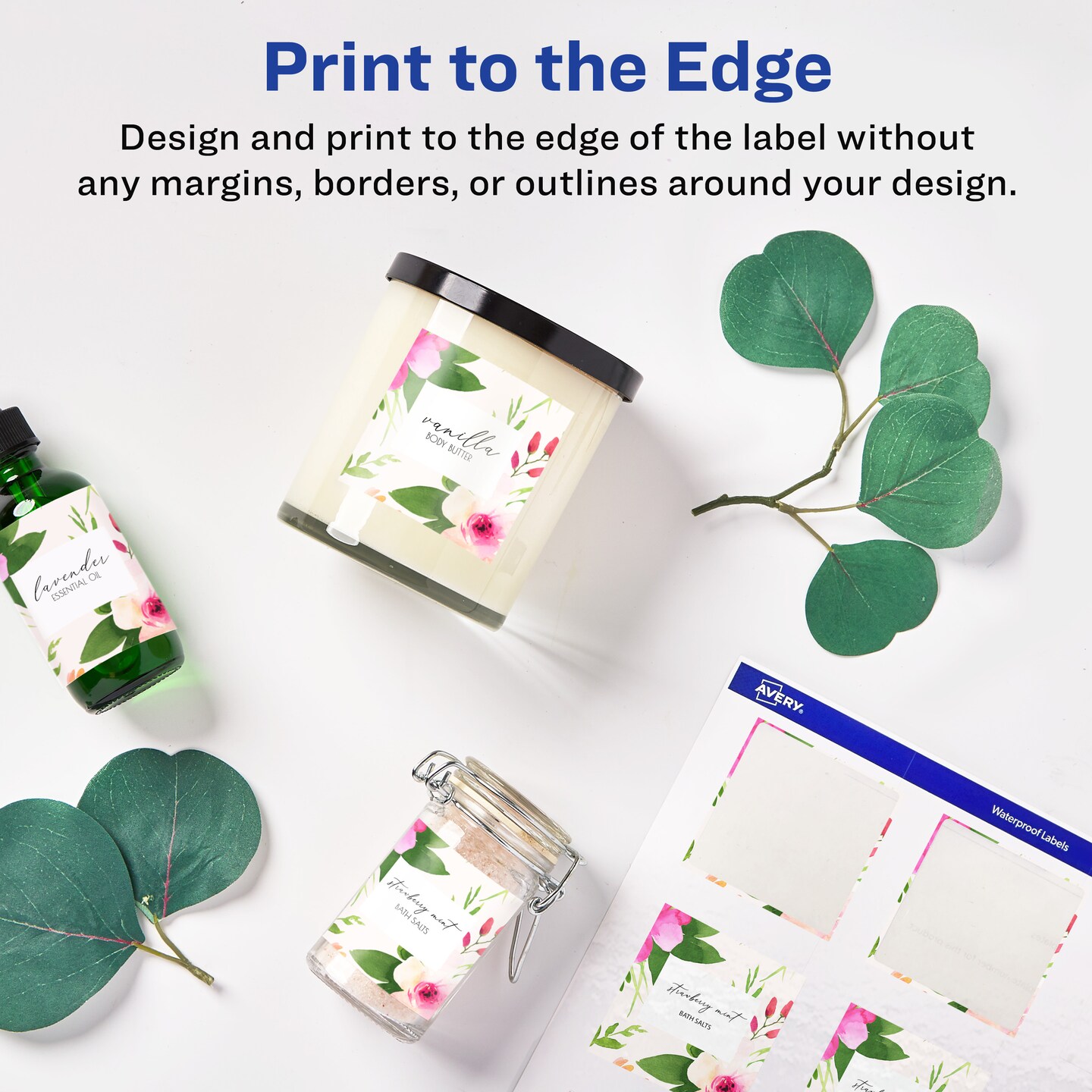 Avery Square Labels with Sure Feed, 2&#x22; x 2&#x22;