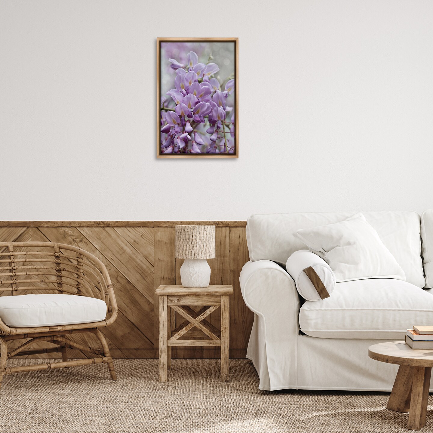 Stupell Industries Purple Orchid Petals Framed Floater Canvas Wall Art Design by Lori Deiter