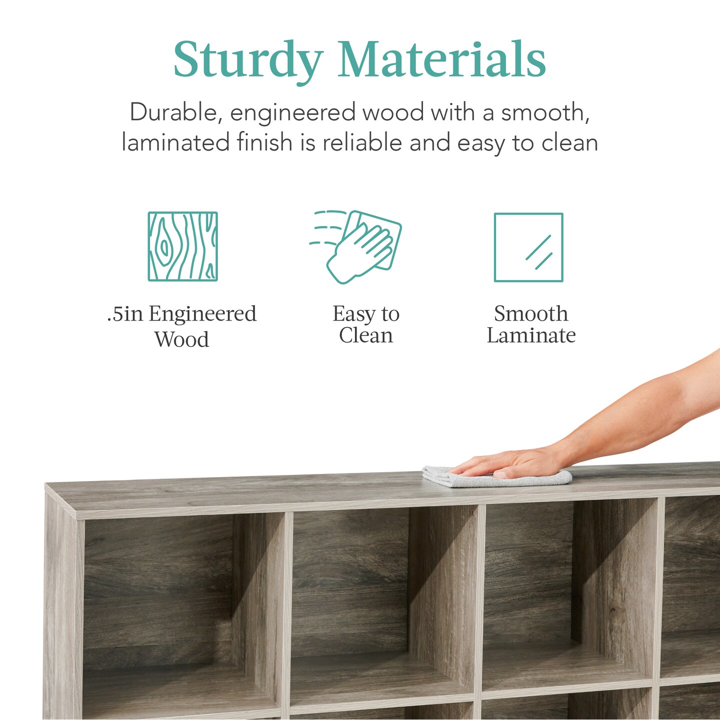 Best Choice Products 8-Cube Bookshelf, 11in Display Storage System, Organizer w/ Removable Back Panels