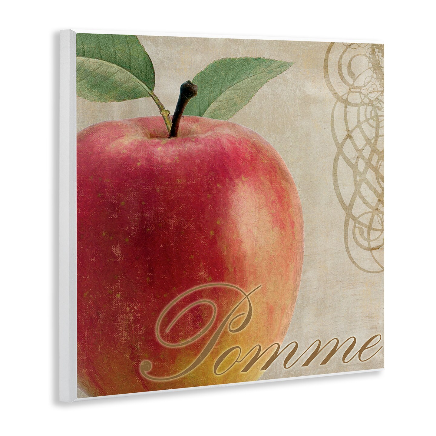 Stupell Industries Vintage French Apple Wall Plaque Art Design by Sasha