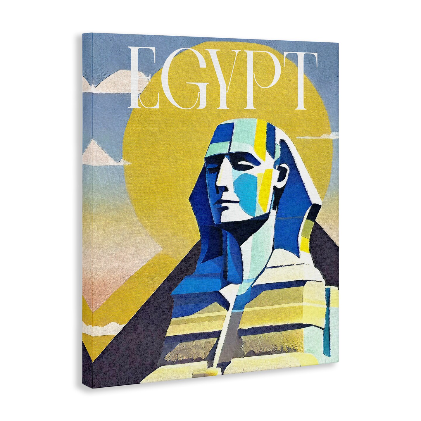 Stupell Industries Egypt Sphinx Landmark Canvas Wall Art Design by Daphne Polselli