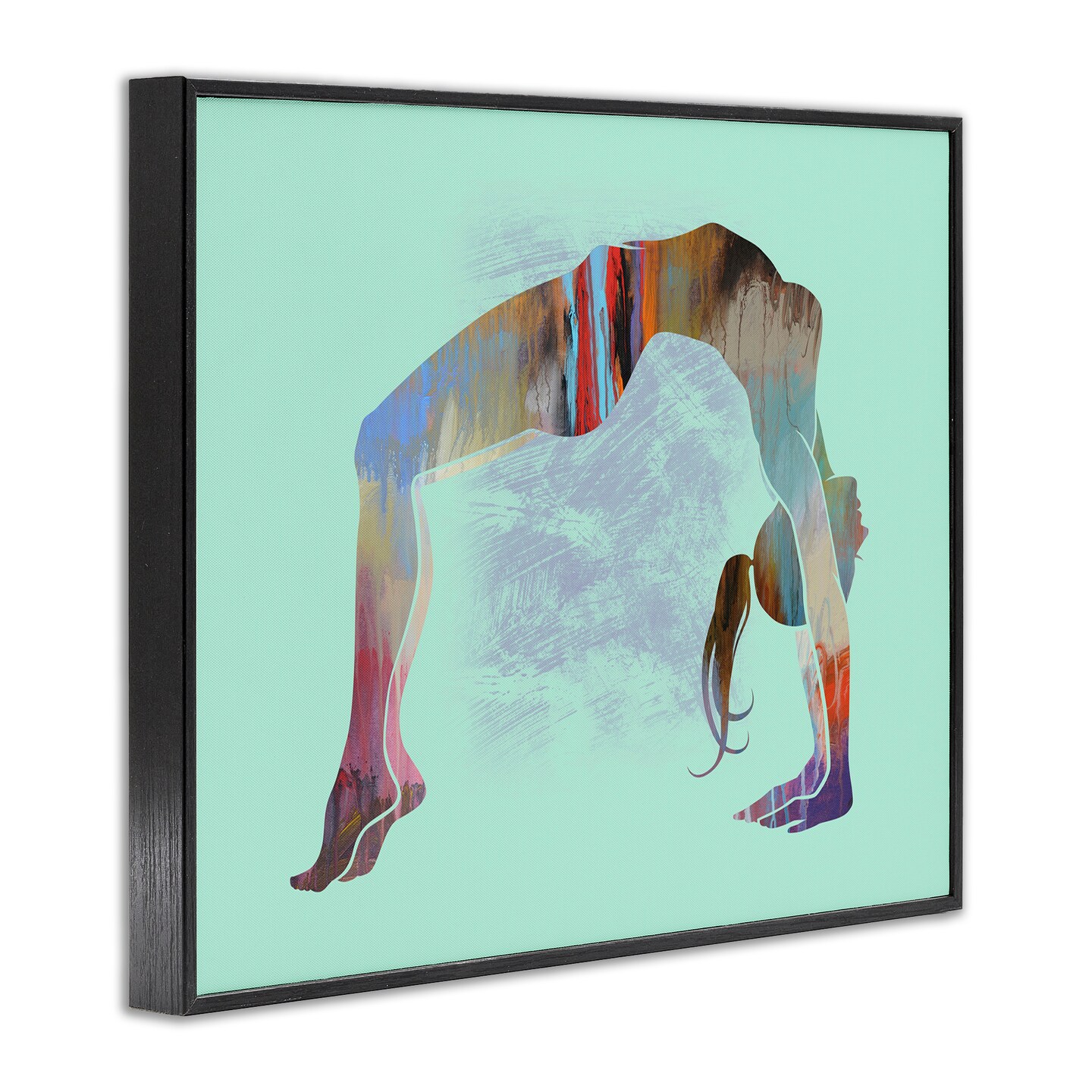 Stupell Industries Yoga Exercise Pose Framed Giclee Wall Art Design by Tim Parker