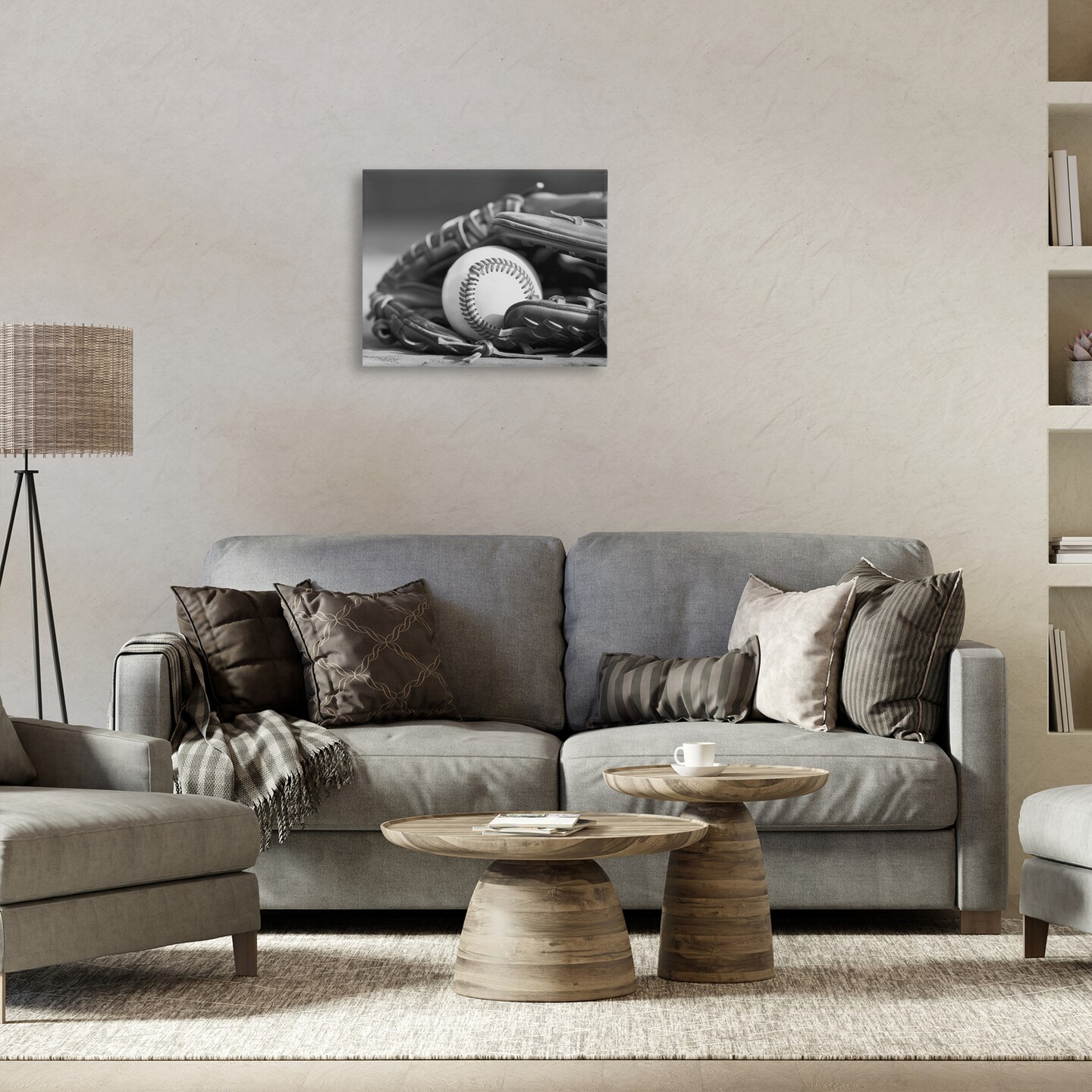 Stupell Industries Baseball Mitt & Ball Canvas Wall Art Design by Daphne Polselli
