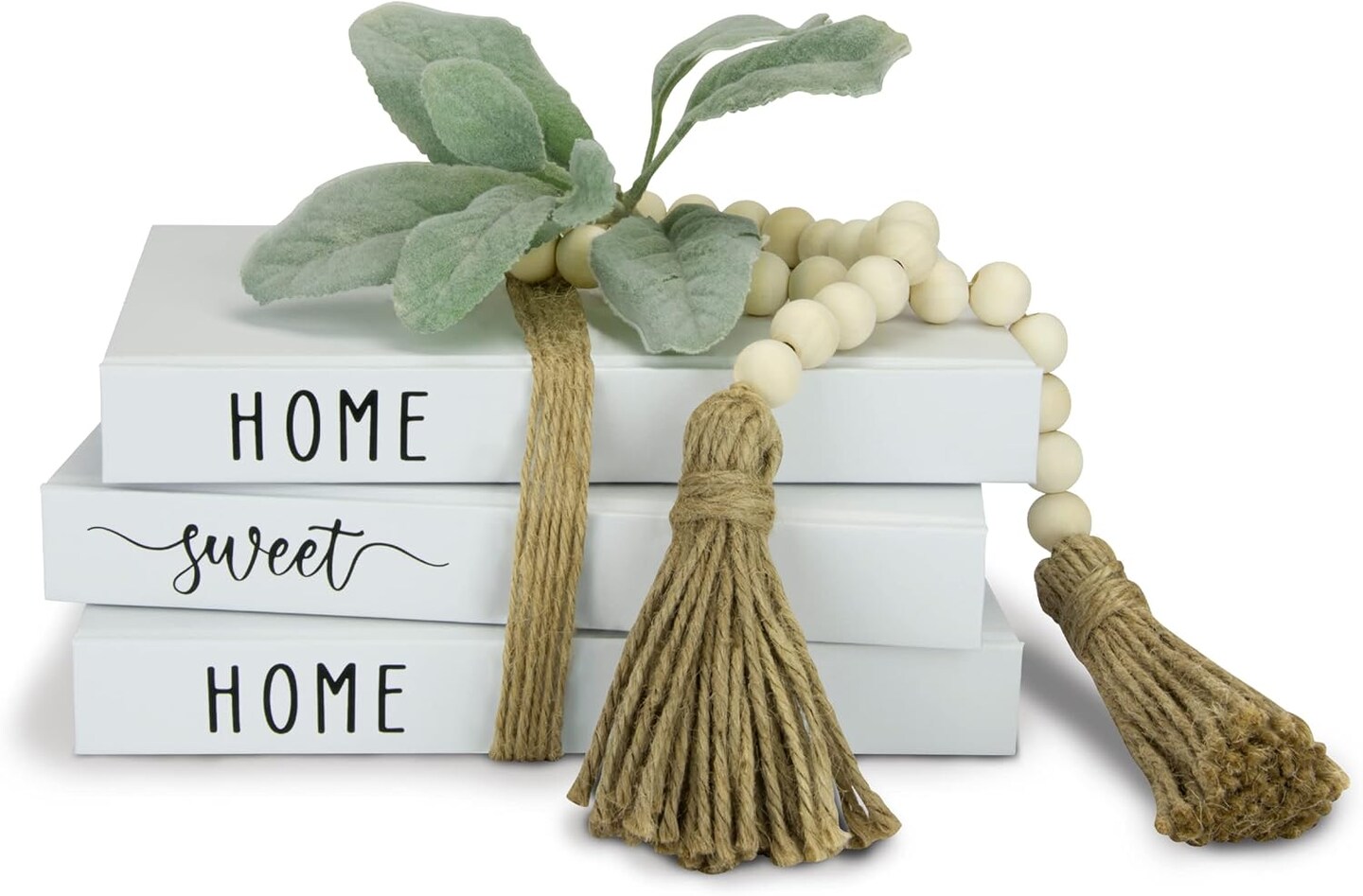 White Decorative Faux Books - Farmhouse Coffee Table and Shelf Décor