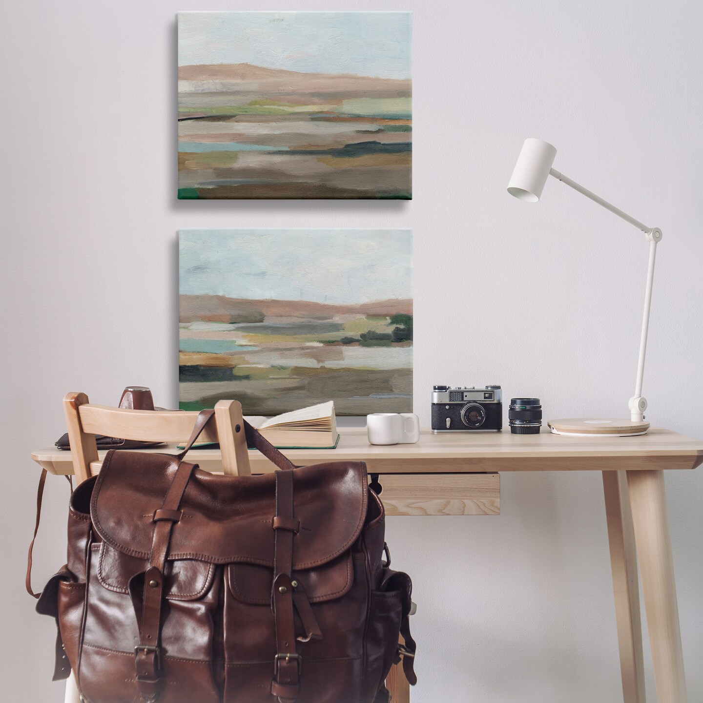 Stupell Industries Neutral Abstract Landscape 2 pc Canvas Wall Art Set Design by Ethan Harper