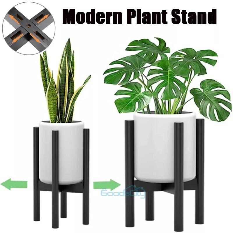 Adjustable Wood Plant Stand Flower Pot Display Holder Shelf Home Garden Balcony