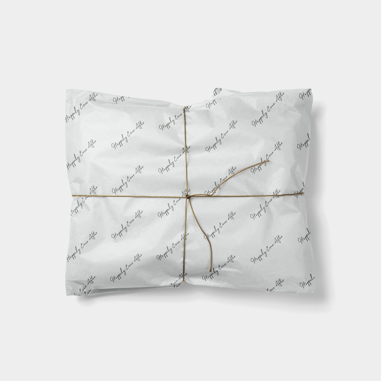 &#x22;Happily Ever After&#x22; Custom Script Gift Wrap