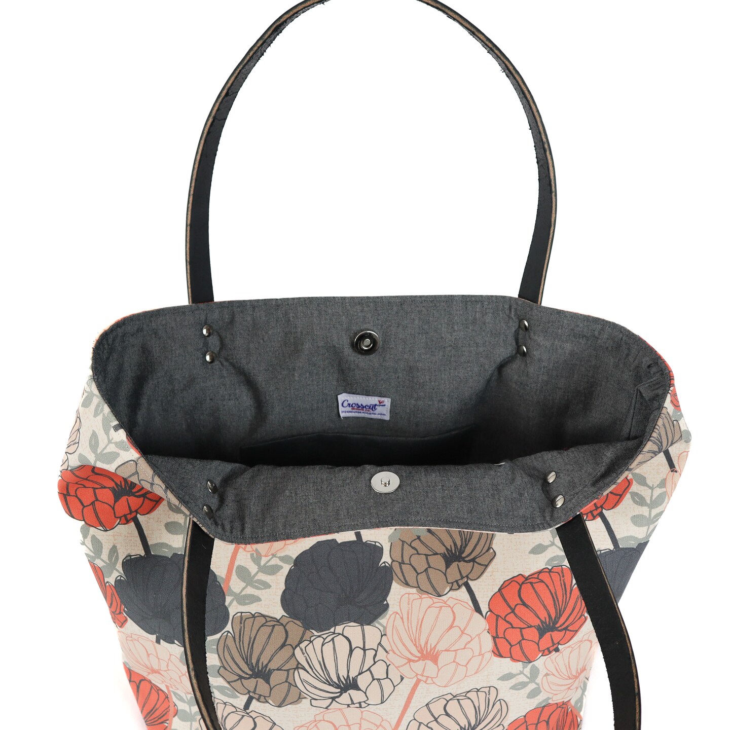 Crosscut Sewing Co.&#xAE; Market Tote Bag Sewing Project Kit for Beginners with Fabric, Instructions and Video