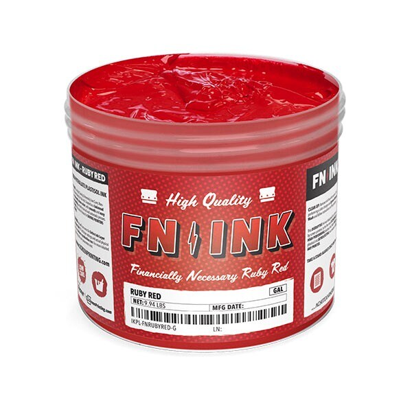 FN-INK Plastisol Screen Printing Ink, Size: Quart, Color: Ruby Red ...