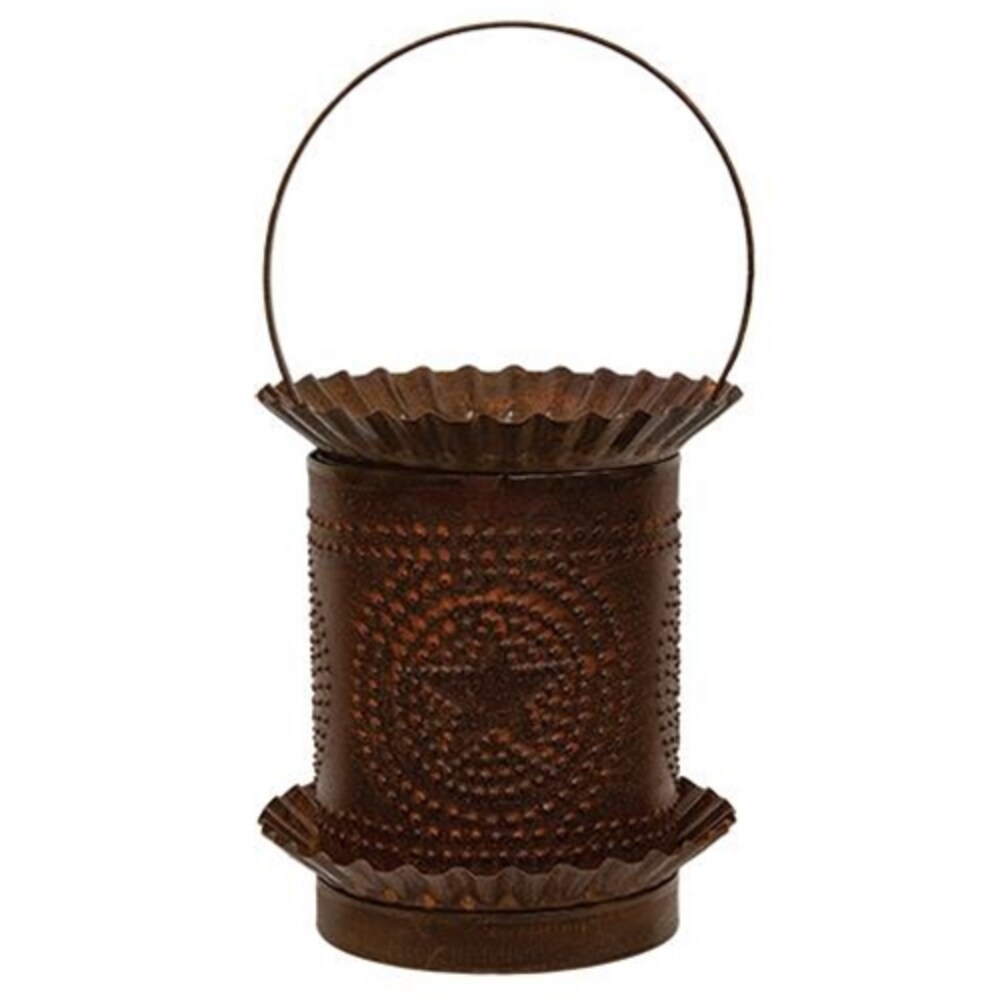 Rusty Jumbo Wax Melter With Punched Stars