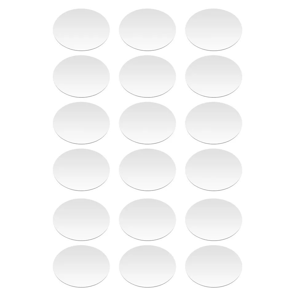 6&#x22; 18Pcs Tabletop Round Trays Acrylic Plate Candle Plate Circle Mirror Wedding
