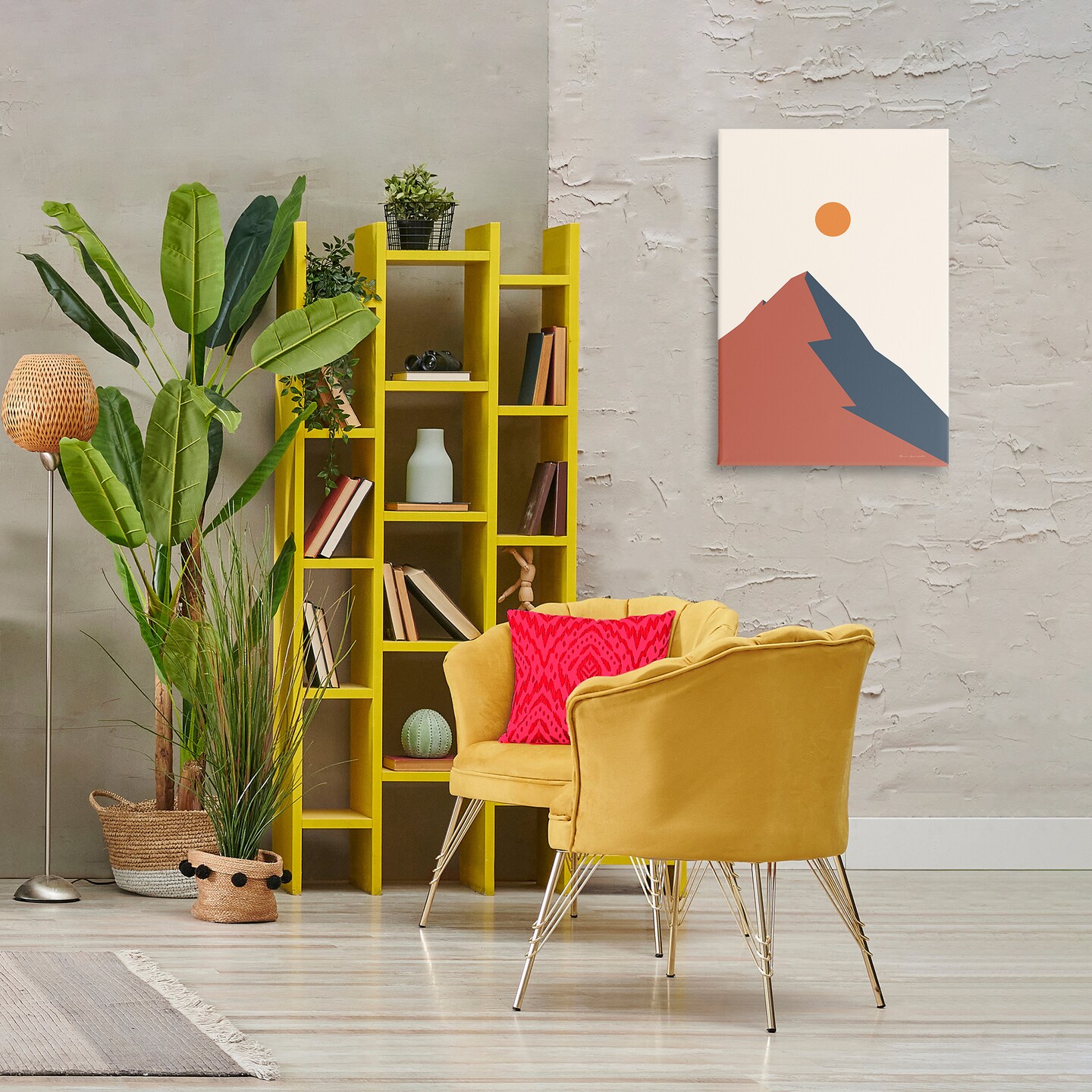 Stupell Industries Neutral Boho Peak Canvas Wall Art Design by Omar Escalante
