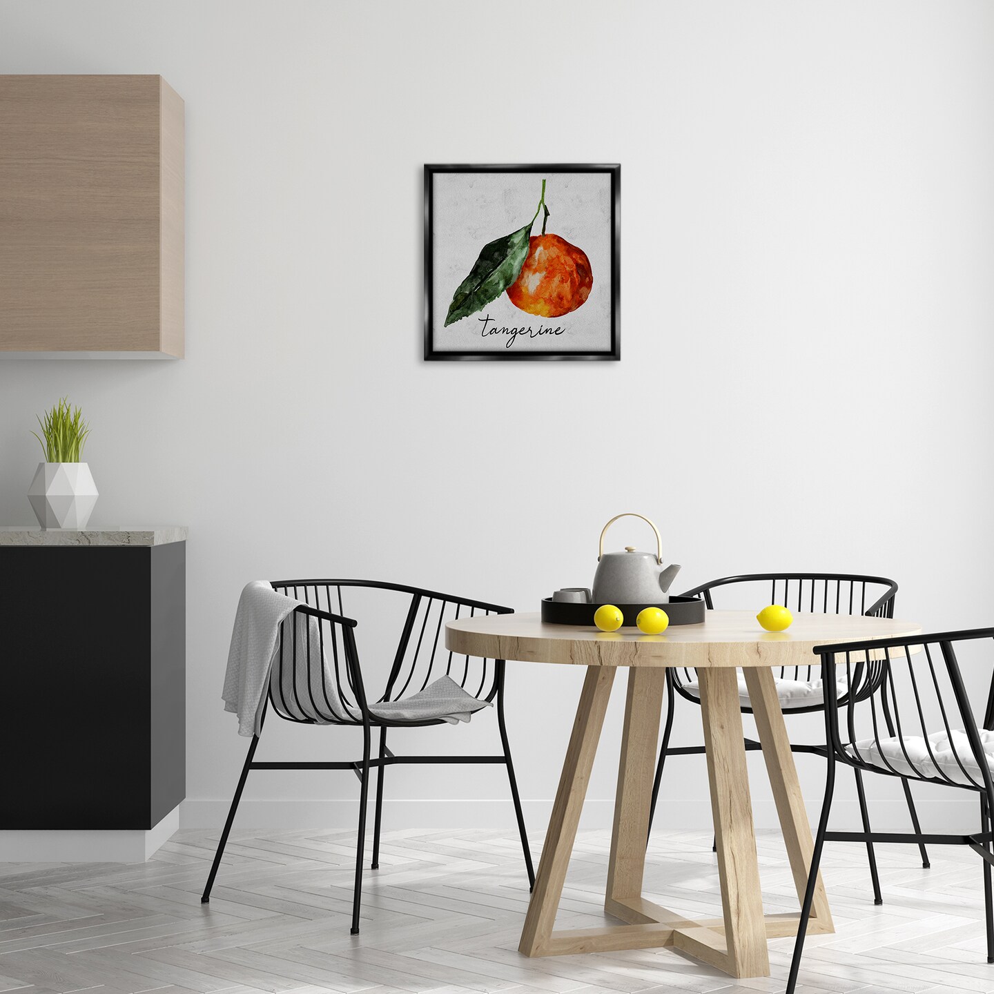 Stupell Industries Vintage Tangerine Fruit Framed Floater Canvas Wall Art Design by Regina Moore