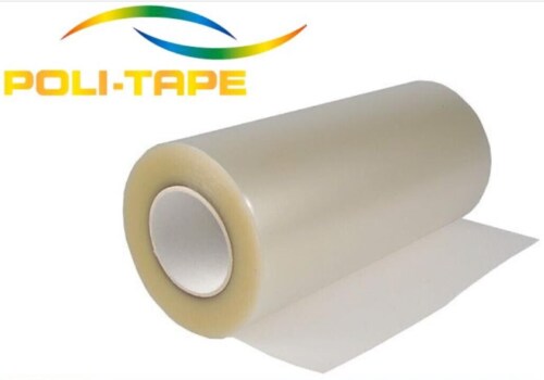 Politape POLI-TACK Craft Transfer Tape for Heat Vinyl - Iron on Clear Transfer Tape for Printable and Patterned Htv, Indoor & Outdoor Adhesive Vinyl - Reusable Up to 5 Times, Medium Tack (20" x 30 Yds) (50 Cms X 27 Mts) 854