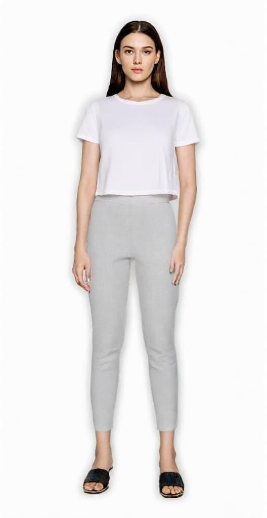BELLA + CANVAS Women’s Flowy Crop Crewneck Short Sleeve Tee – Fit Fashion Top for Casual Wear