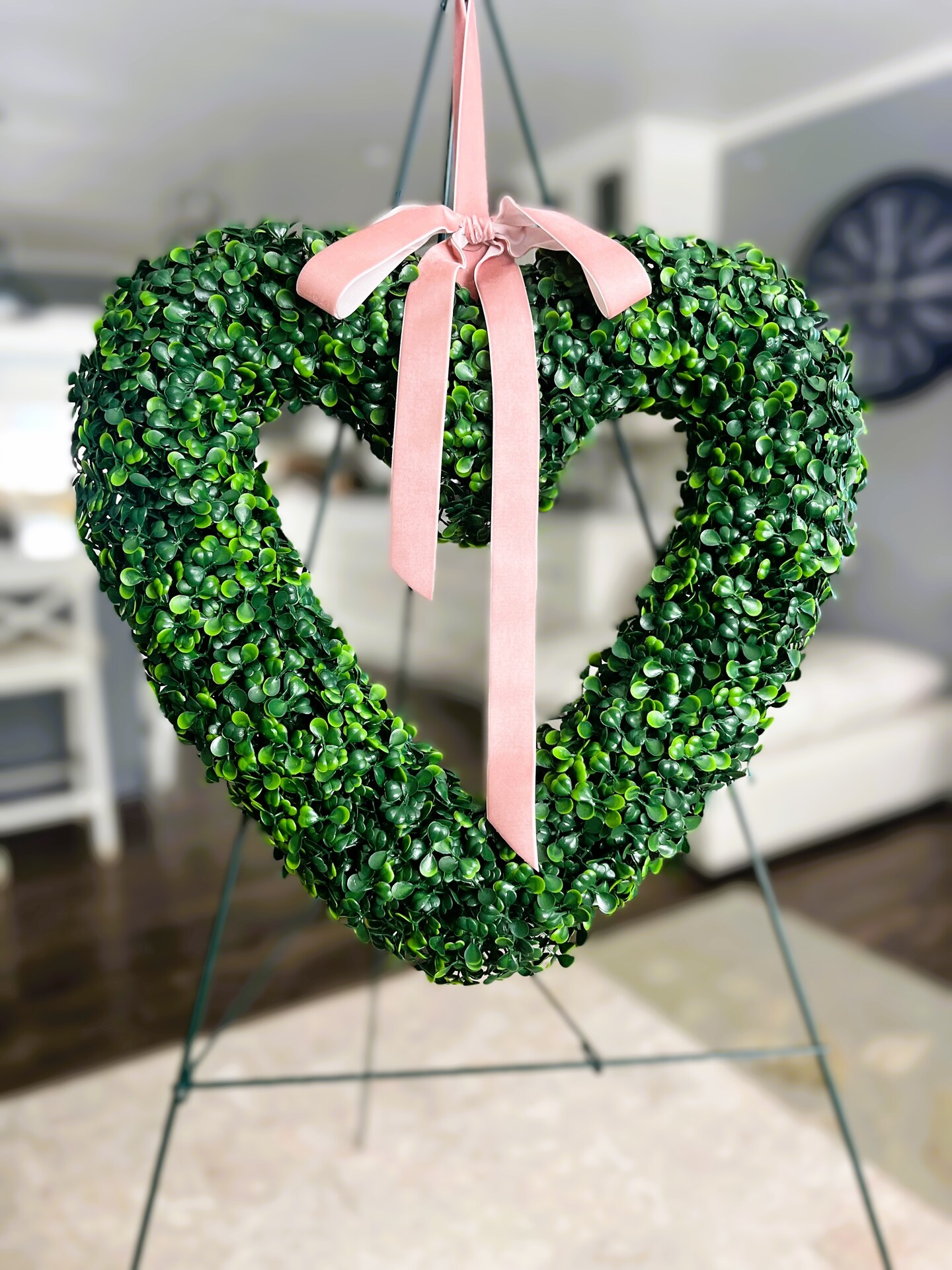 Valentines Day Wreath| Boxwood Wreath| Valentines Day Decor Boxwood Heart Wreath| Bedroom Decor| Love Wreath| Wedding Decor|  Love Gift product 2