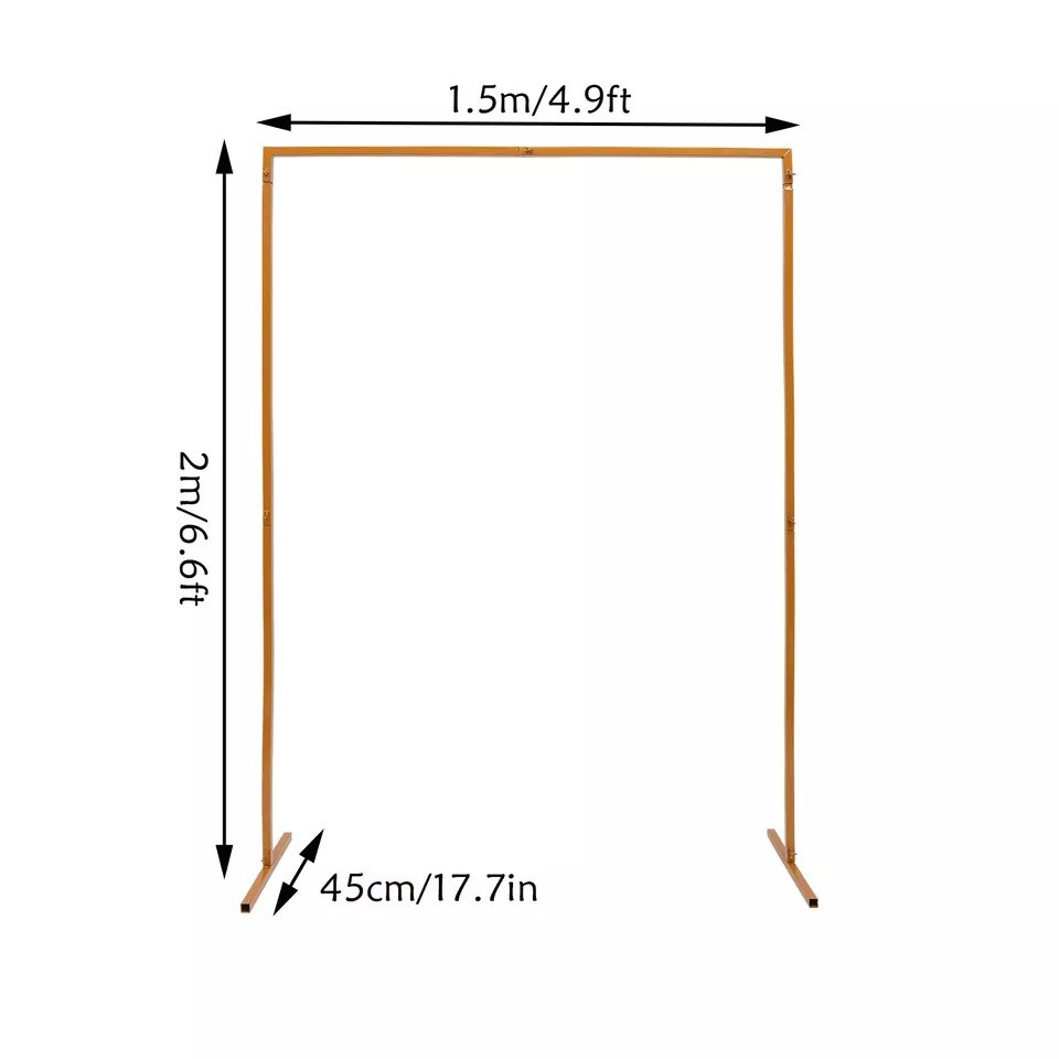 Wedding Arch Backdrop Metal Stand Square Flower Rack Frame Garden Party Decor
