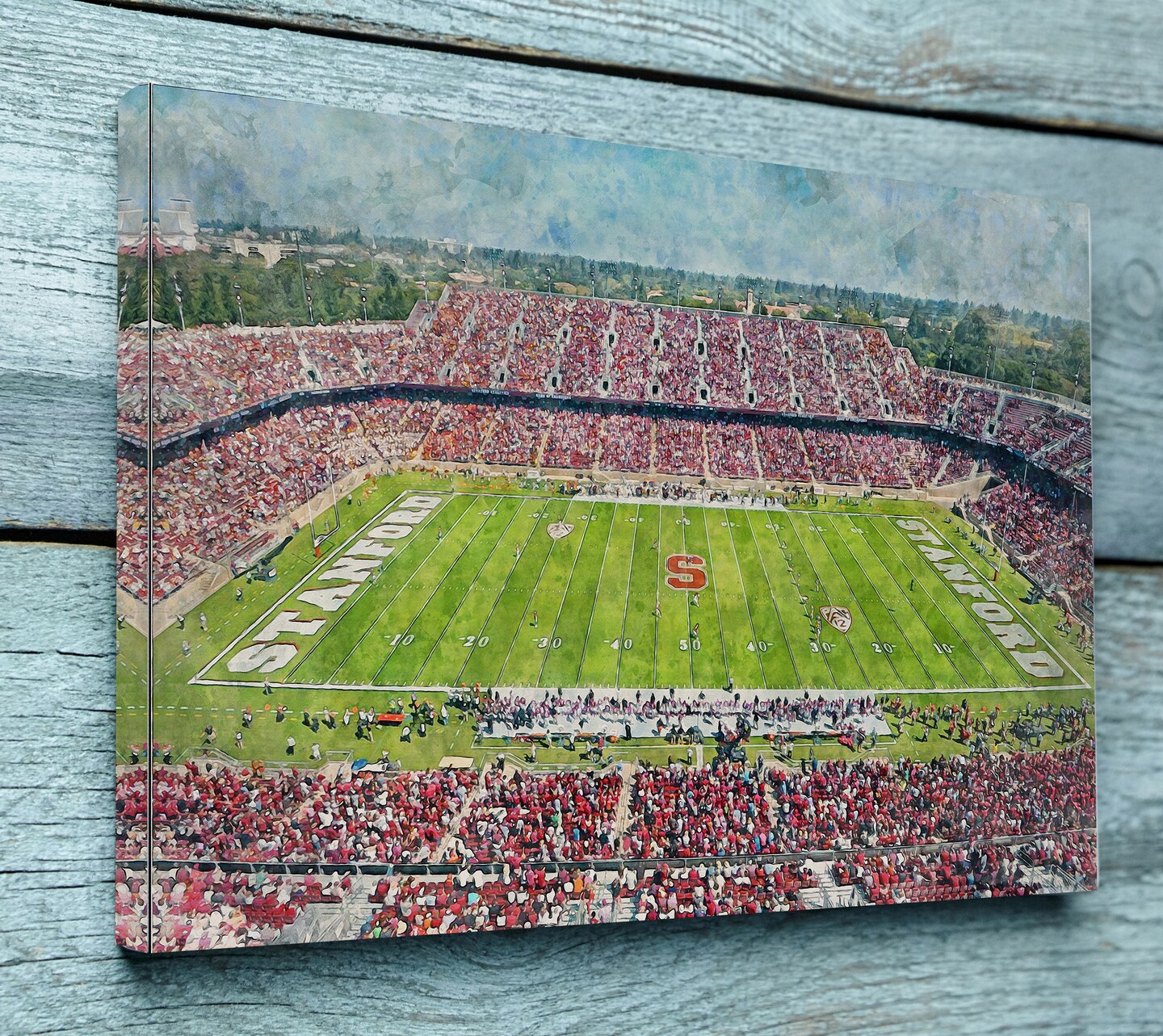 Great American Ballpark Printed on Canvas, Cincinnati skyline