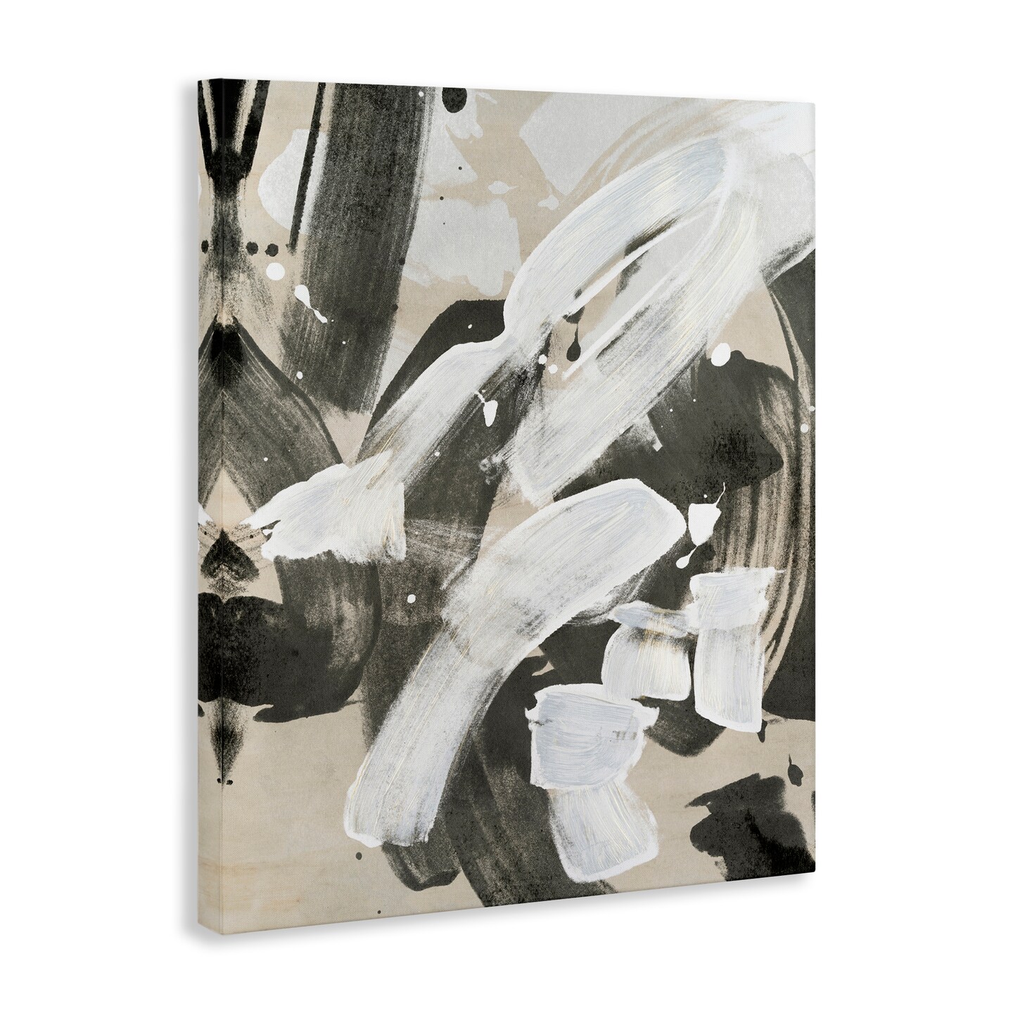 Stupell Industries Modern White Brush Stroke Canvas Wall Art Design by Joris Hoefnagel