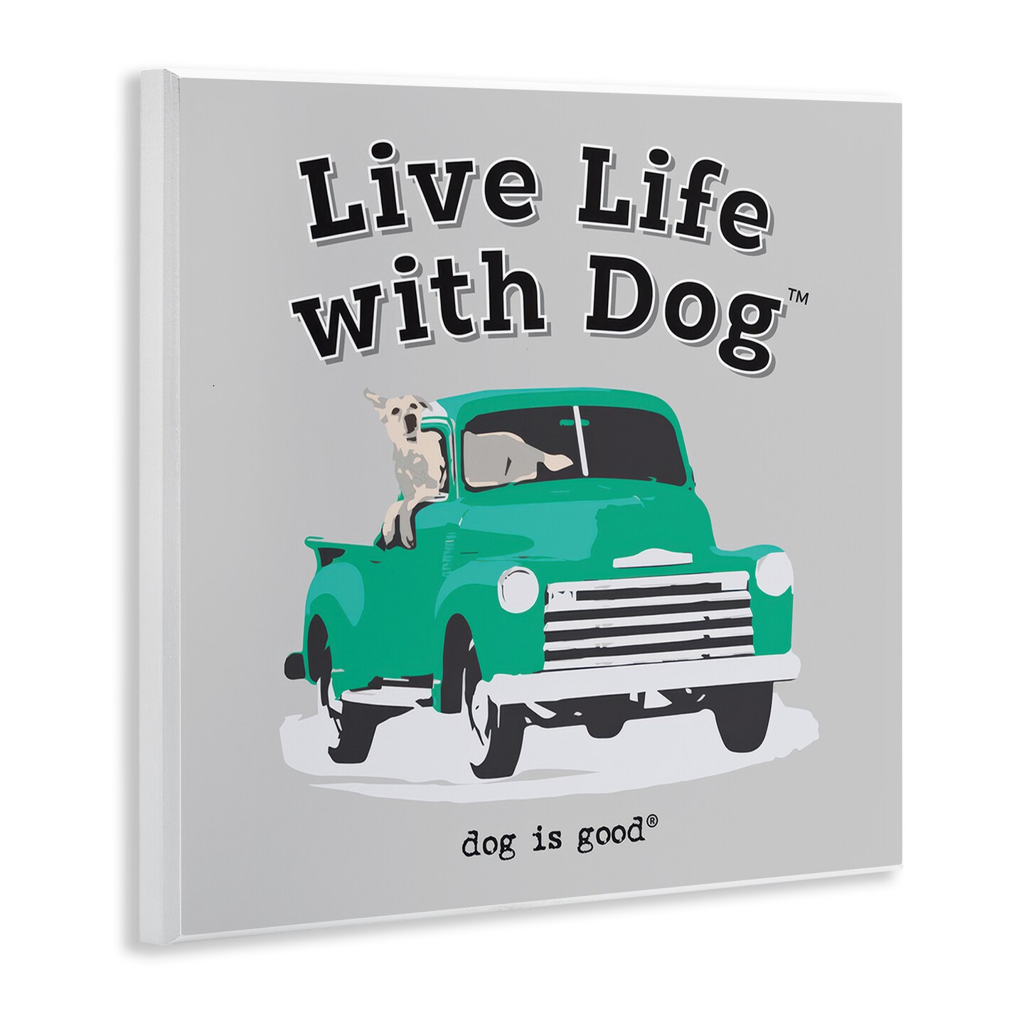 Stupell Industries Dog in Pickup Truck Wall Plaque Art Design by Dog Is Good
