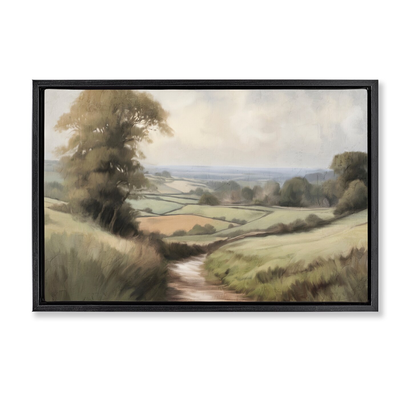 Stupell Industries Country Walk Path Framed Floater Canvas Wall Art Design by Kim Allen