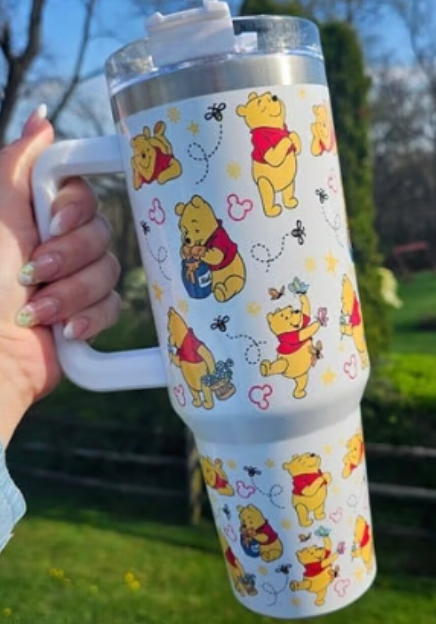 Pooh♡ Pooh 40oz Tumbler, Tumbler,Pooh Girl Tumbler, Pooh Bear