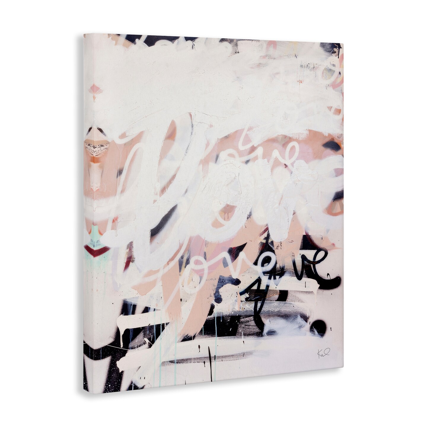 Stupell Industries Urban Graffiti Love Collage Canvas Wall Art Design by Kent Youngstrom