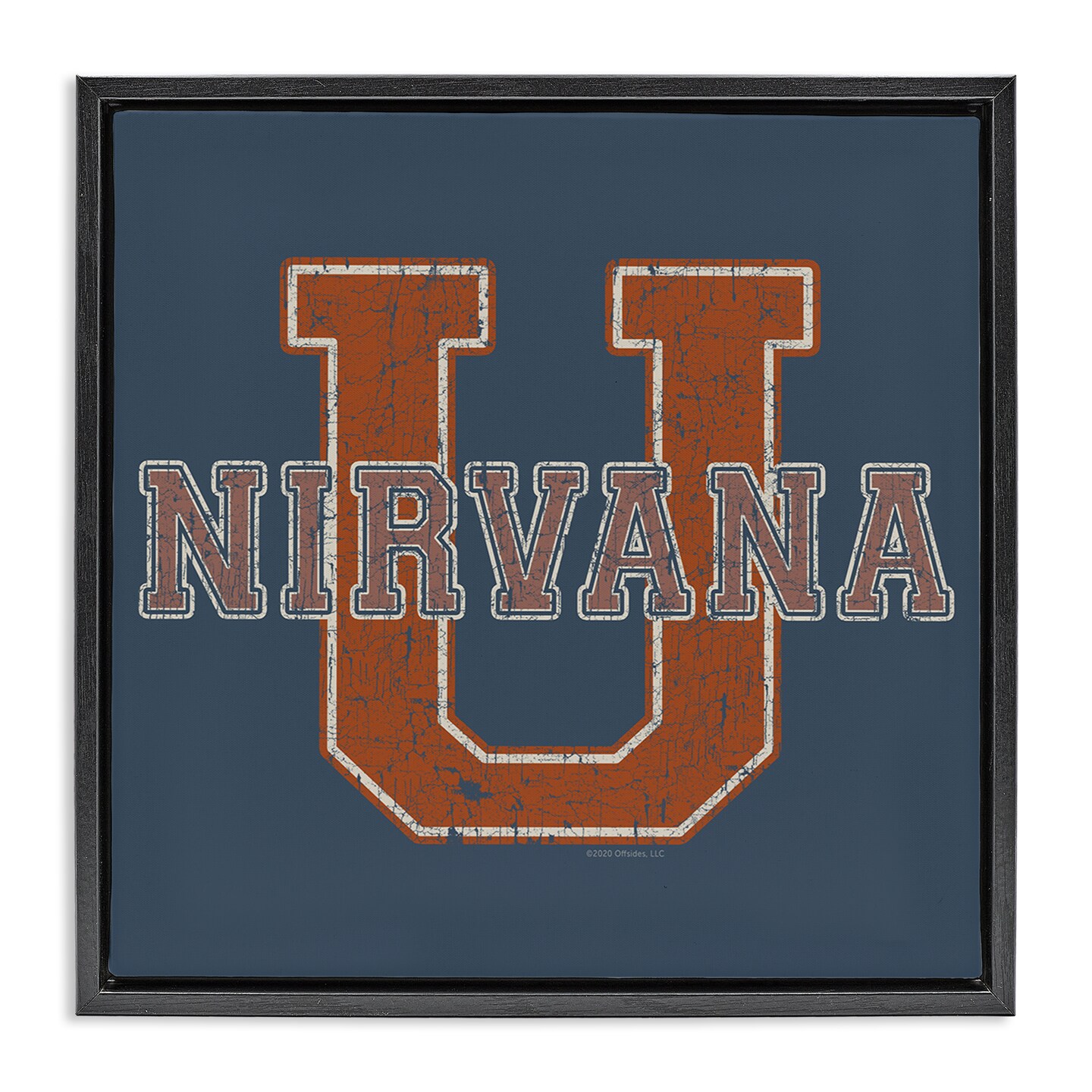 Stupell Industries Nirvana U Varsity Style Framed Floater Canvas Wall Art Design by Higher Learning/Life Is High