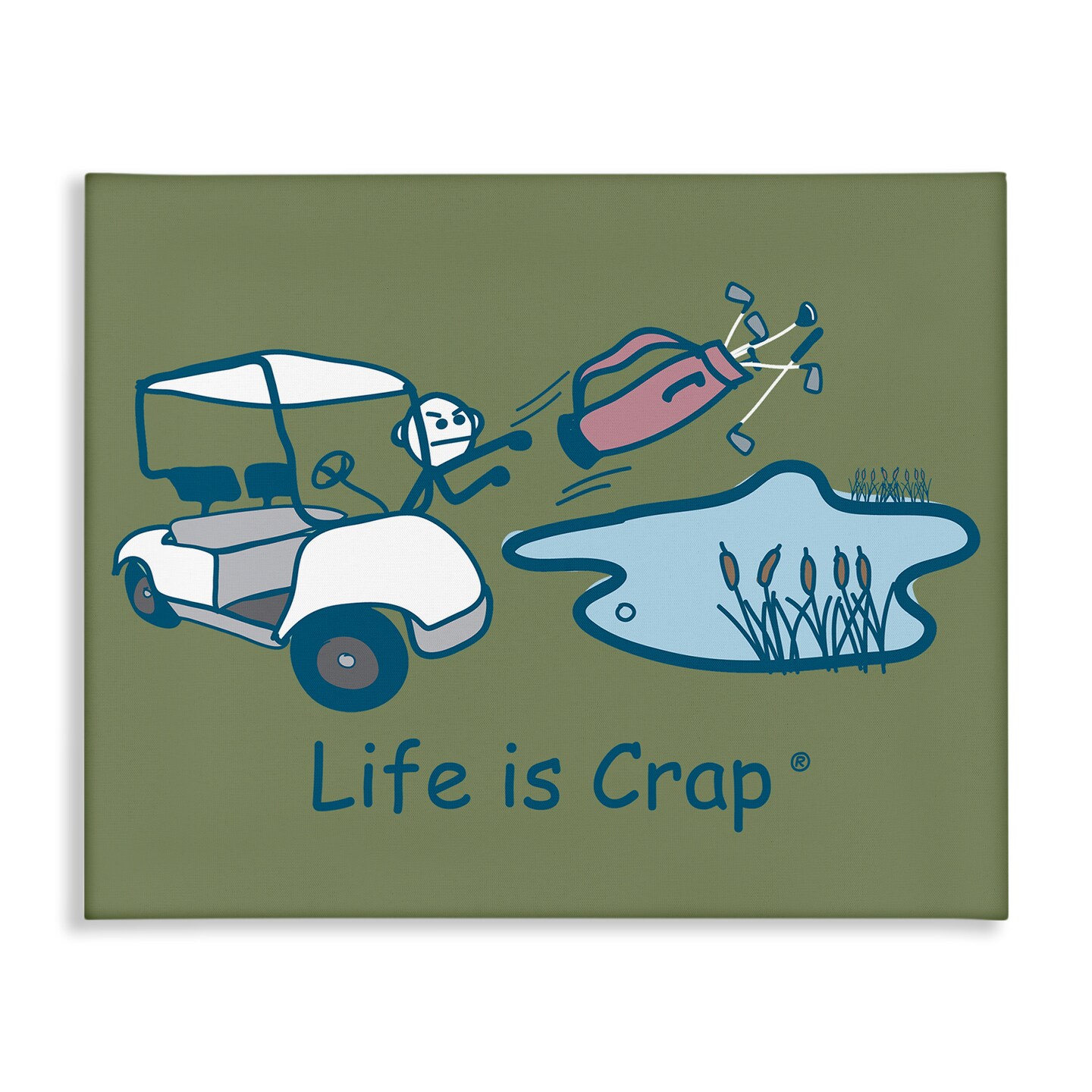 Stupell Industries Throwing Golf Clubs Canvas Wall Art Design by LIC