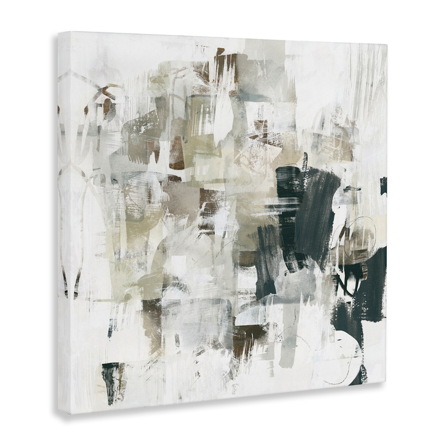 Stupell Industries Abstract Monochrome Paint Canvas Wall Art Design by June Erica Vess