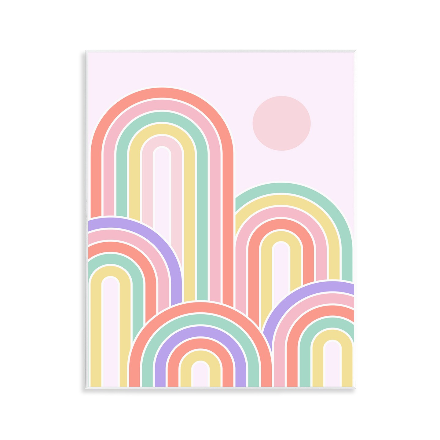 Stupell Industries Pastel Rainbow Arches Wall Plaque Art Design by Dominique Vari