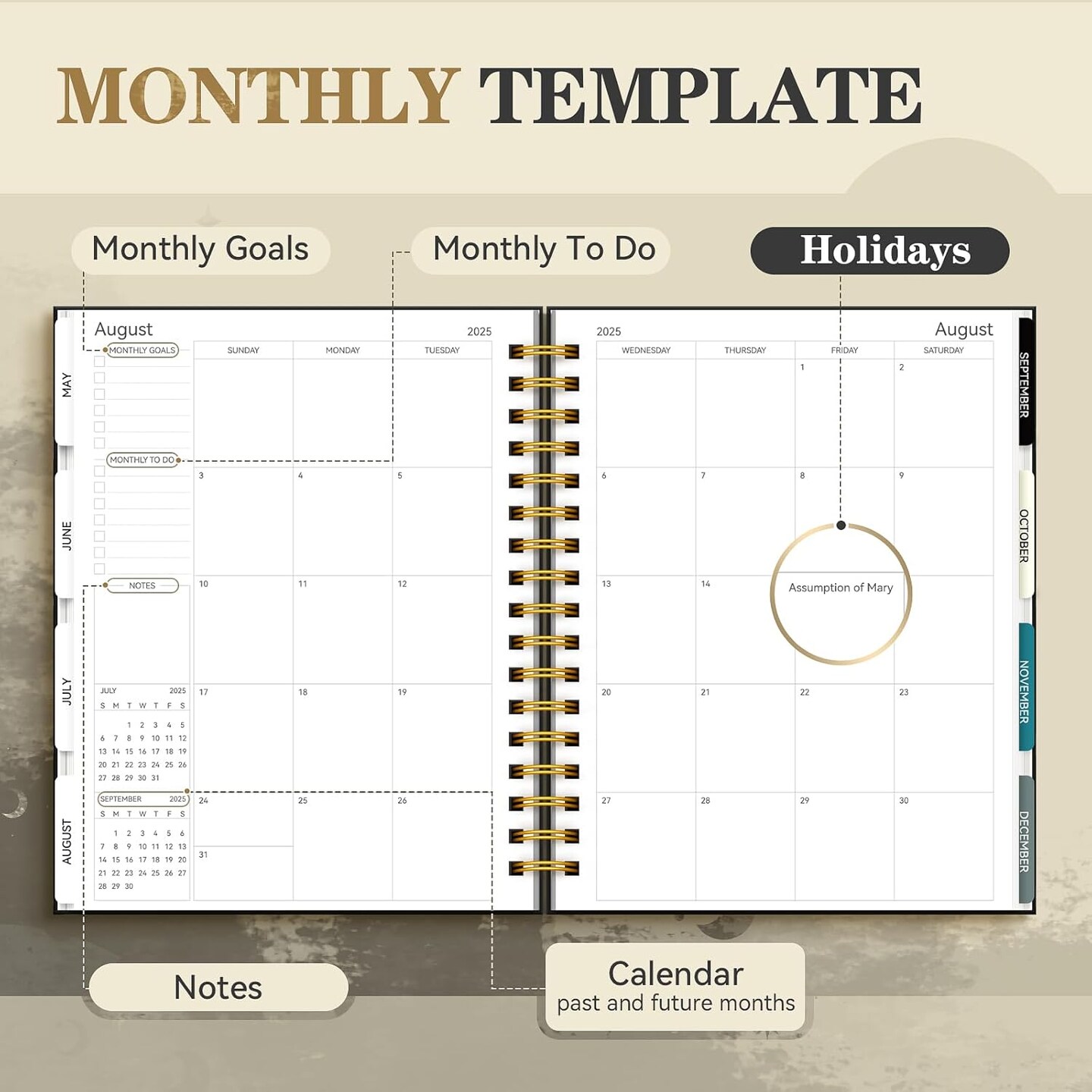thumbnail image 2 of 2025-2026 Academic Planner - 9x11 Weekly & Monthly Planner From July 2025 To June 2026 With Monthly Tabs 2 of 13