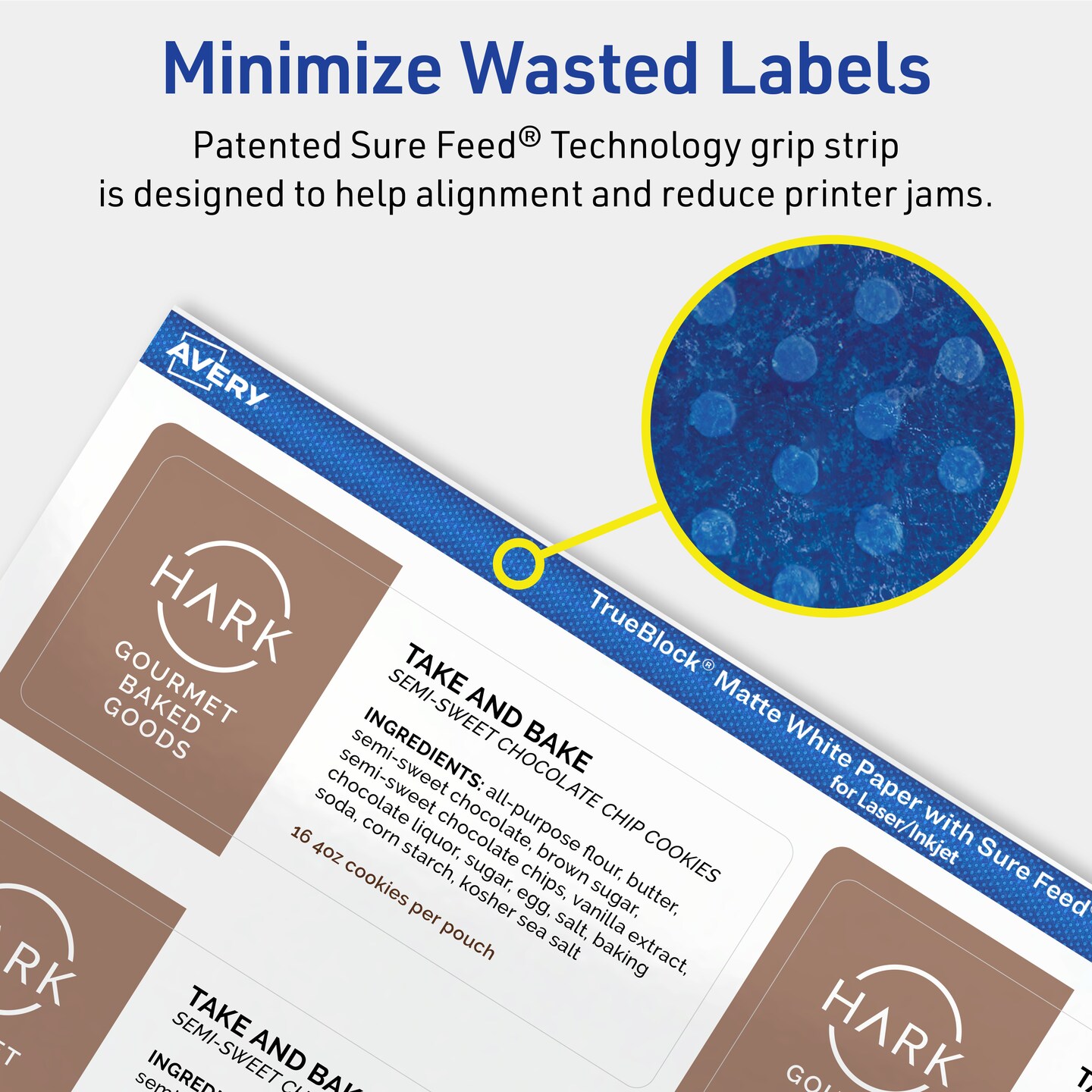 Avery TrueBlock Matte White Paper Labels,  1-1/2&#x22; x 3-3/4&#x22; Rectangle