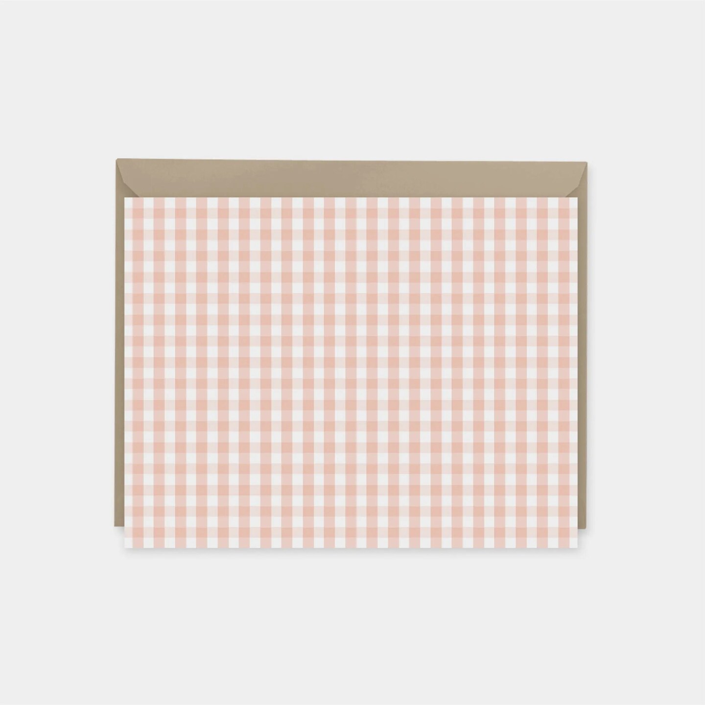 Pink Gingham Note Cards