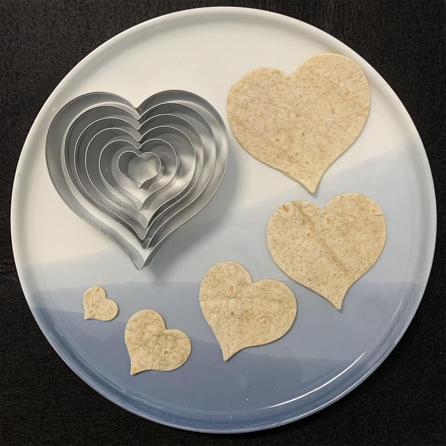 Heart Cookie Cutter Set 6 Pieces Fondant Biscuit Cutters Valentines Day